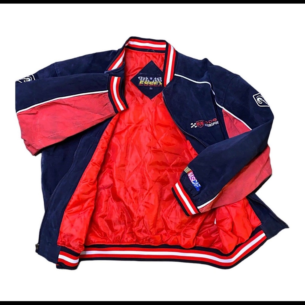 COPY - NASCAR Racing Jacket - Unisex Suede Moto Dodge Coat - Picture 4 of 12